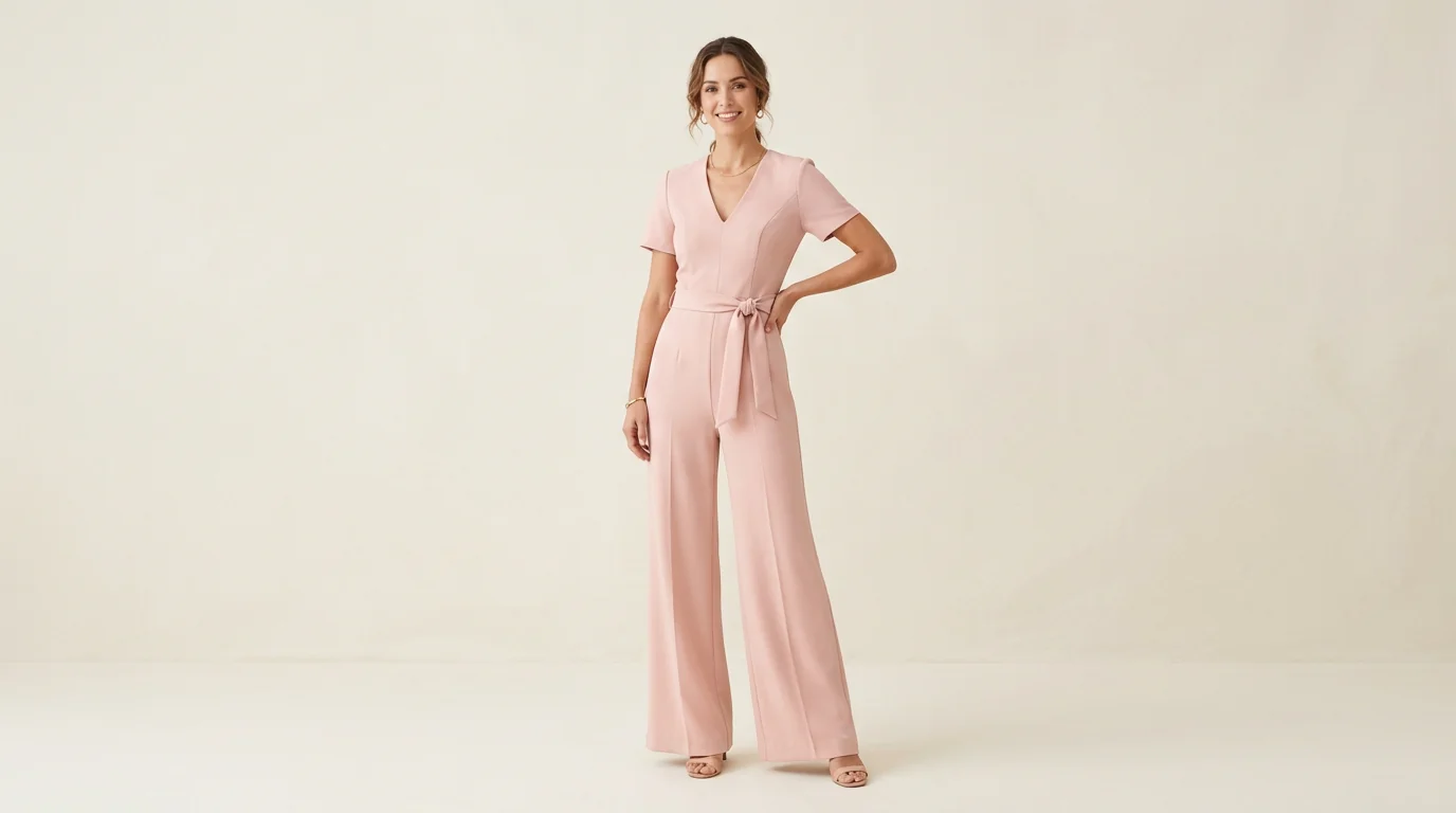 Ronni Nicole tailored jumpsuit in soft blush